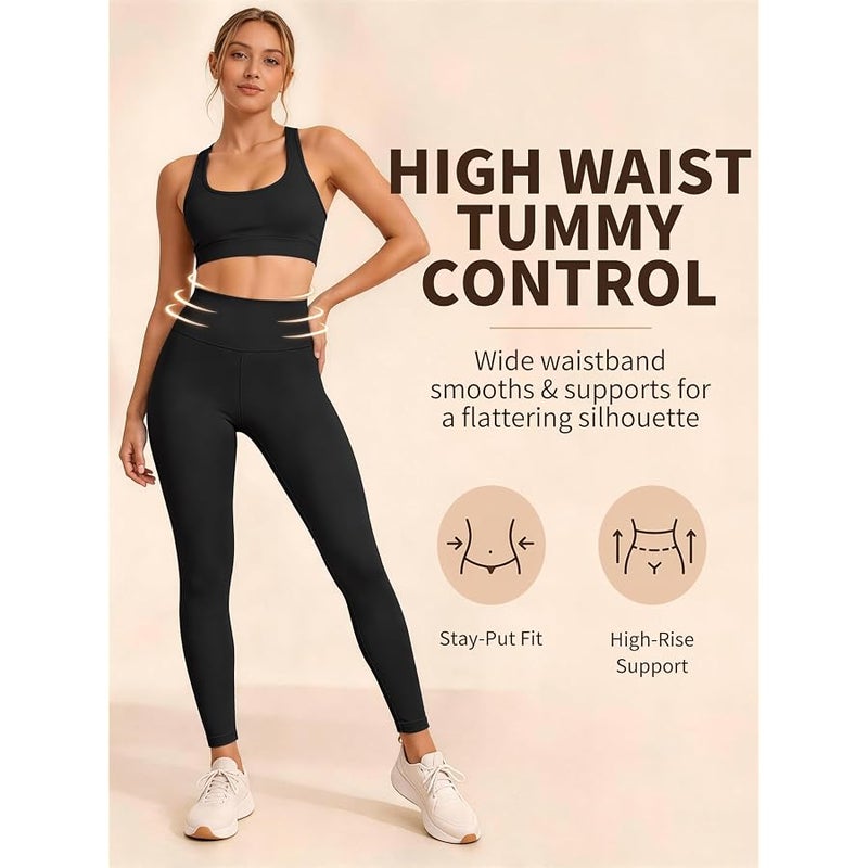 Laite Hebe Leggings for Women-No See-Through High Waisted Tummy Control Yoga Pants Workout Running Legging - Image 2