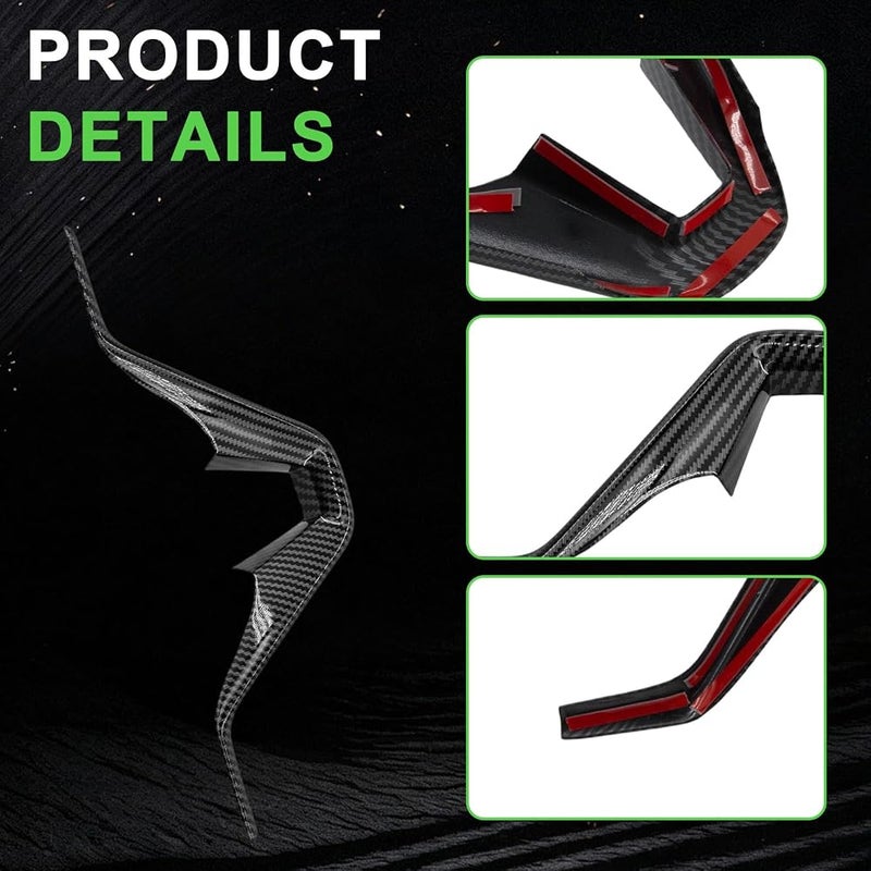 BONV 1 Piece ABS Car Steering Wheel Sequins Cover Interior Decoration Trim Sticker for Hyundai Tucson 3th 2015 2016 2017 2018 2019 2020 LHD Car Styling Accessories (Black with Carbon Fiber Texture) - Image 3