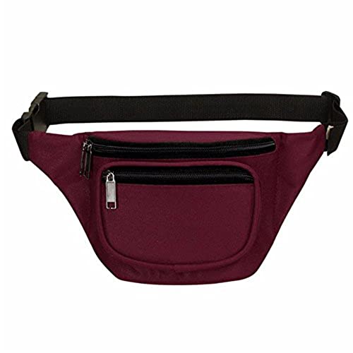 BuyAgain Fanny Pack, BuyAgain Quick Release Buckle Travel Sport Waist Fanny Pack Bag - Burgundy - Image 1
