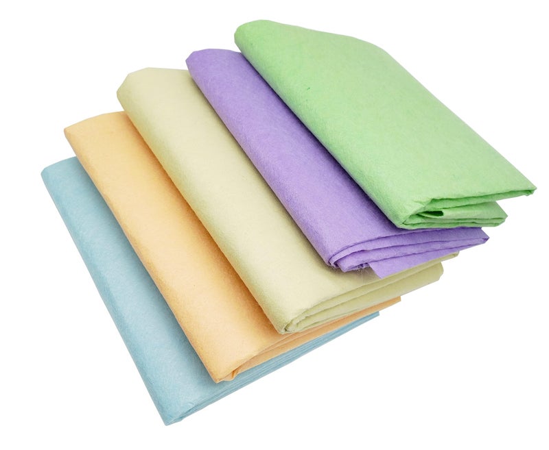 PRANSUNITA Pastel Color Felt Fabric Stiff (Hard) – 5 pcs for Kids School DIY Crafts, Patchwork, Embroidery Sewing Crafting Project- (22 x 18 Inch Each) – 5 Pastel Color - Image 1