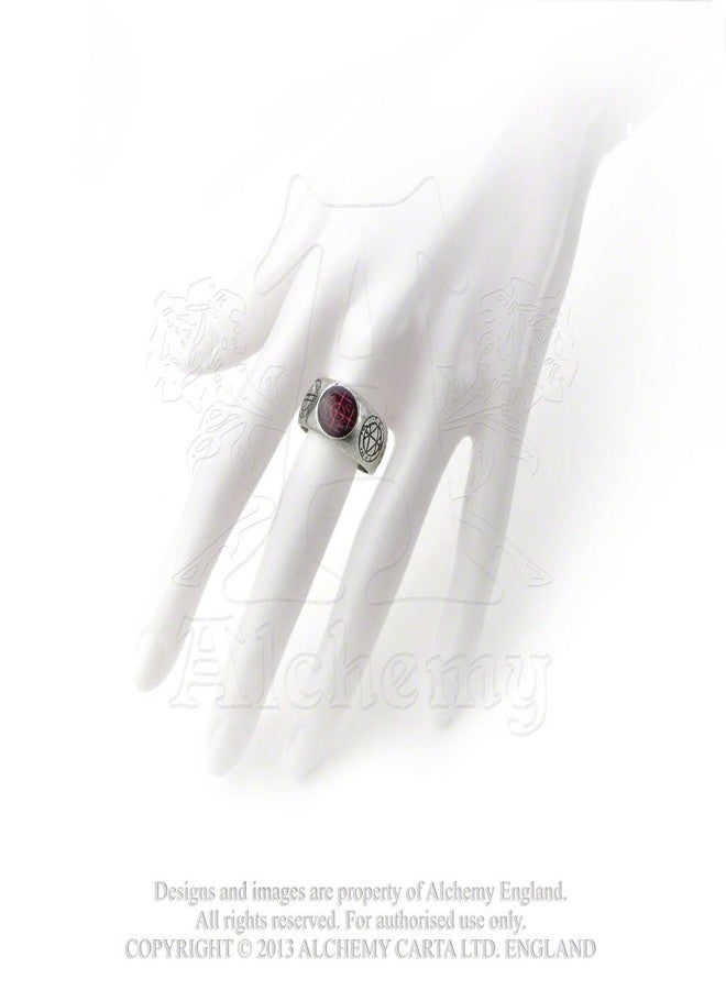 Alchemy Gothic Halloween Party Jewelry Agla Ring Size T/9.5 - Image 3