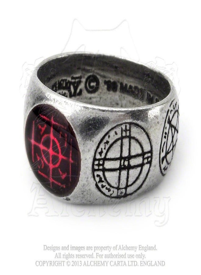 Alchemy Gothic Halloween Party Jewelry Agla Ring Size T/9.5 - Image 5