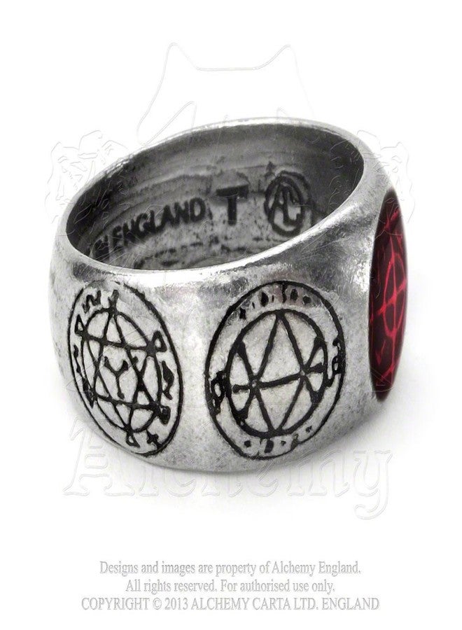 Alchemy Gothic Halloween Party Jewelry Agla Ring Size T/9.5 - Image 4