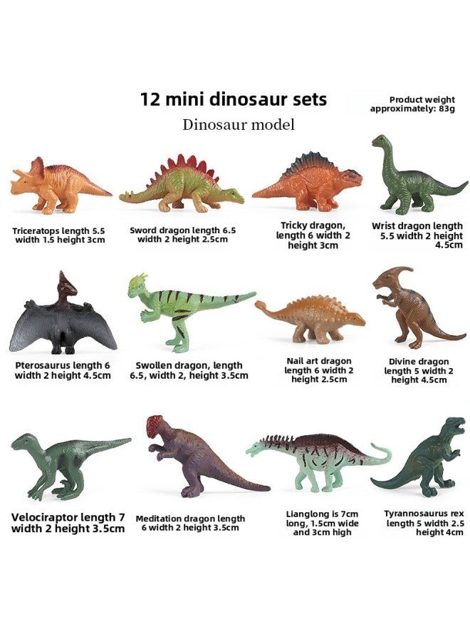 Cognitive Simulation Mini Dinosaur Set Model Pterosaur Stegosaurus Triceratops Spinosaurus Diplodocus Tyrannosaurus Rex-Color:Zz Deep Sea Fish 6 Sets + Dt Shark 6 Sets  - Image 4