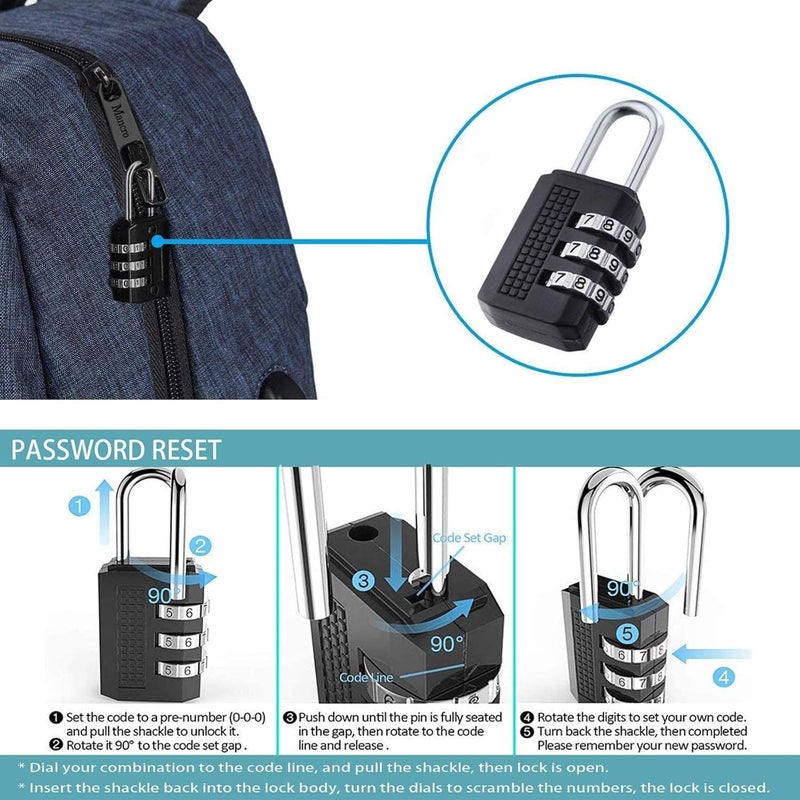 Mancro 17.3 in Business Laptop Backpack for Travel Water Resistant Anti-Theft Backpack with Lock Large Lightweight Computer Bag for Women Men, Blue - Image 2