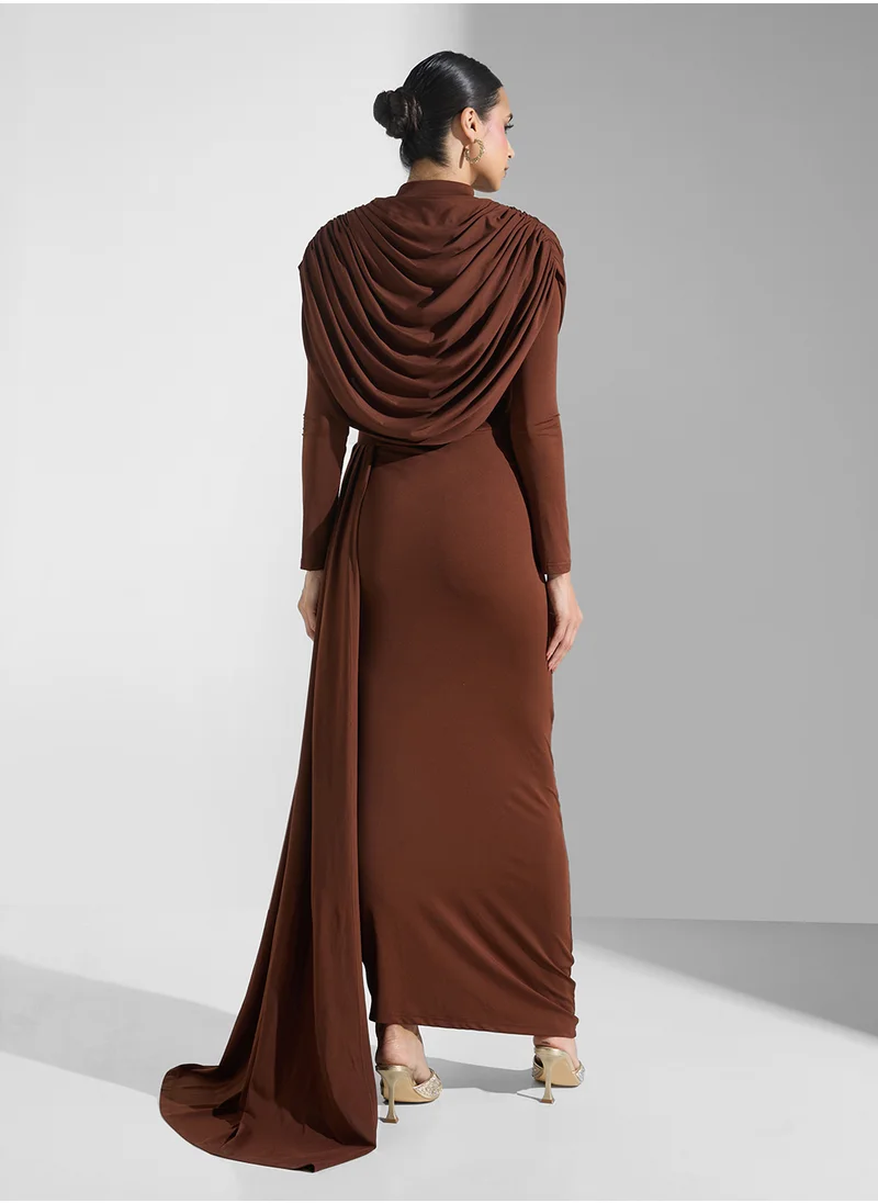 فيرجوس لاونج Plited Crew Neck Dress