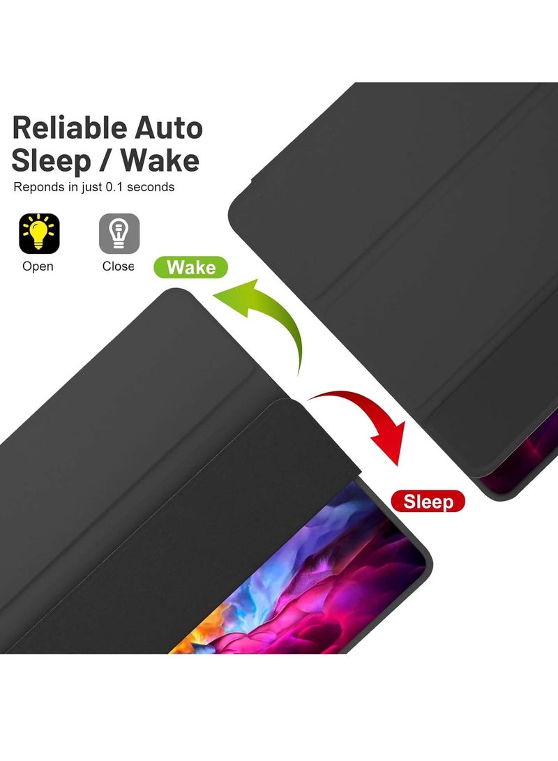 DUSALA Case Compatible with Samsung Galaxy Tab A9 Plus / A9+ 11 Inch 2023, SM-X210/X216/X218 | Trifold Stand Protective Case with Pen Holder | Auto Sleep/Wake Feature | Durable Black Case for Samsung Tab A9+ Protection - Image 3