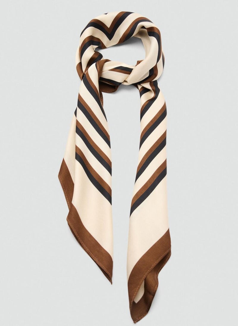 MANGO Geometric stripe-print scarf - Image 2
