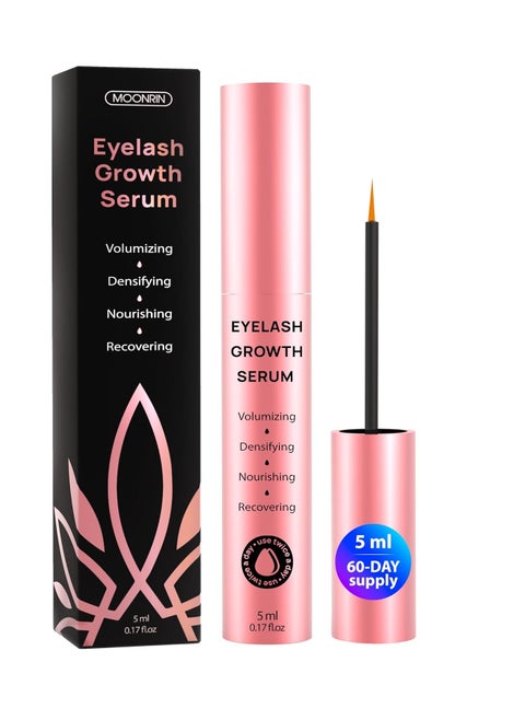 Lash Serum for Eyelash Growth, 0.17 fl oz, 5 ml, 2-in-1 Eyebrow Enhancing Formula for Thicker Brows, Strengthens, Lengthens, & Increases Hair Volume, for Natural Lashes & Extensions