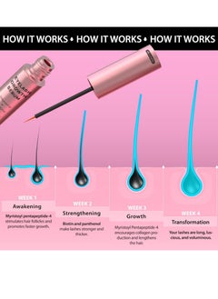 MOONRIN Lash Serum for Eyelash Growth, 0.17 fl oz, 5 ml, 2-in-1 Eyebrow Enhancing Formula for Thicker Brows, Strengthens, Lengthens, & Increases Hair Volume, for Natural Lashes & Extensions  - Image 3