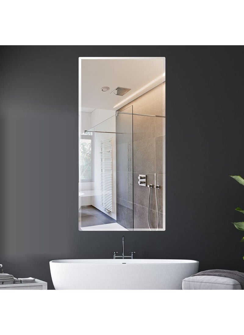 Creative Arts n Frames Creative Arts n Frames Glass Long Beveled Smooth Edges Frameless Rectangular Wall Mount Mirror 12x24 inch 