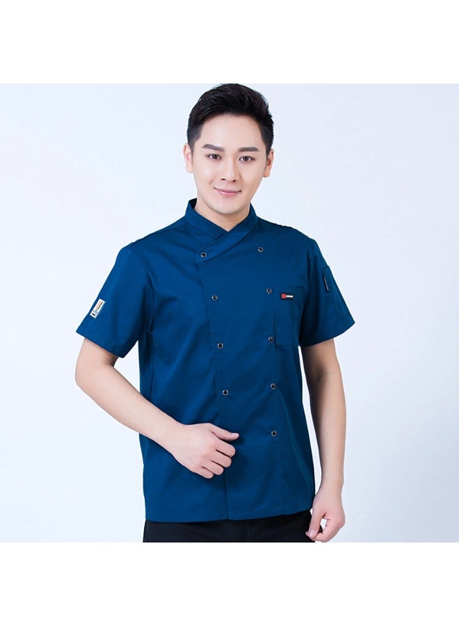 NIBEMINENT Unisex Chef Shirt Adults Kitchen Work Uniform Chef Coat Cook Jacket Hotel Restaurant Canteen Cake Shop Cafe Costume - Image 1
