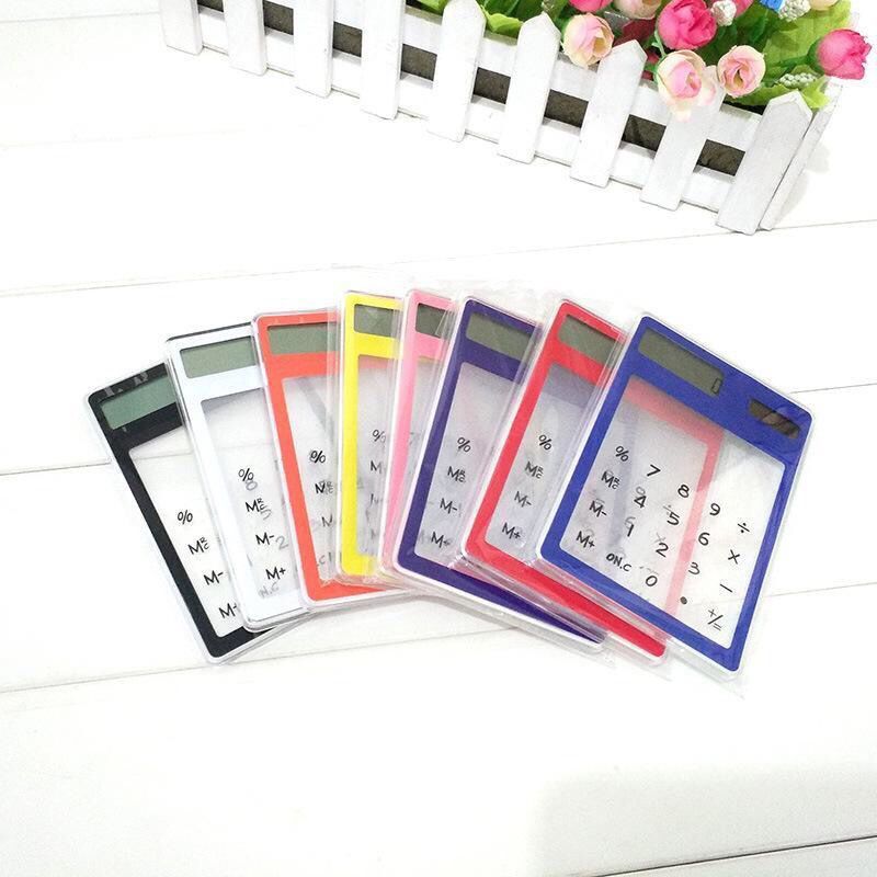 Spot Supply Transparent Touch Screen Calculator Solar Student Holiday Business Gifts Printable Logo - Image 4