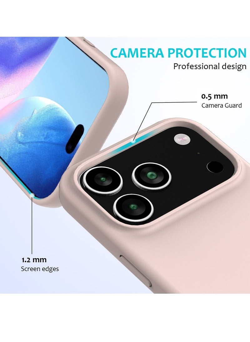 جراب iPhone 17 Pro Max من السيليكون السائل الناعم الملمس، جراب iPhone 17 Pro Max لحماية الجسم بالكامل، مضاد للخدش، مقاوم للصدمات، لهاتف iPhone 17 Pro Max مقاس 6.9 بوصة - Image 3