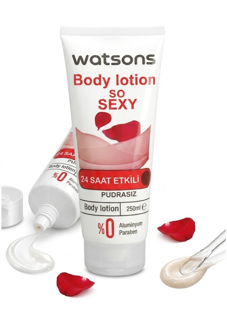 Watsons So Sexy Body Lotion – 250ml – 24h Effective Moisture & Paraben Free - Image 2