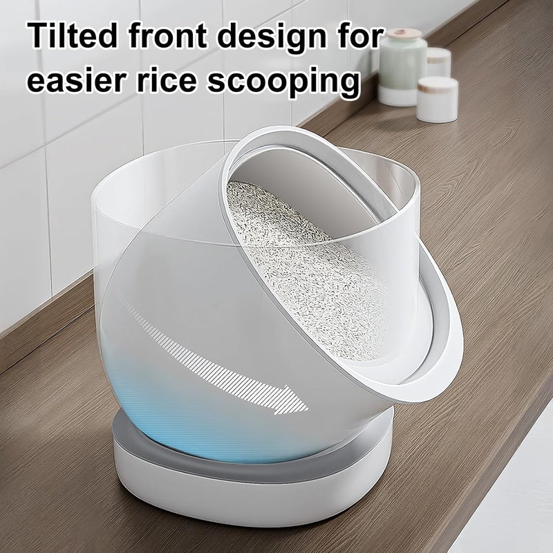 Spreezy Rice Containers (12lbs Rice / 8lbs Flour) Using Convenient For The Kitchen pantry Large Food Storage Containers With Lids Airtight - Image 3