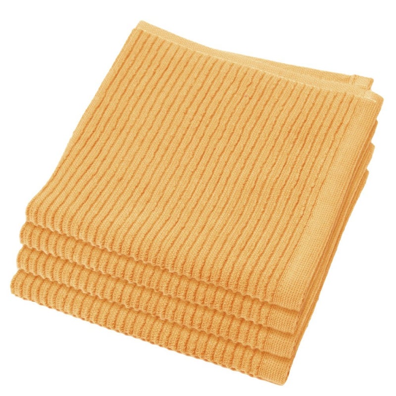 Now Designs Ripple Kitchen Dishcloth  Set of 4  Honey