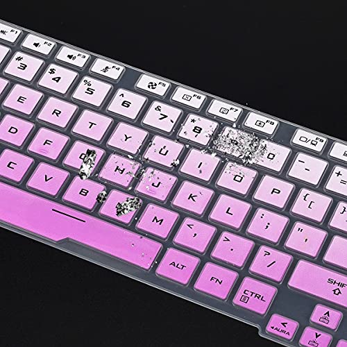 Justec Premium Keyboard Protector Cover Fit for Asus Tianxuan 15.6 inch/Tianxuan Plus 17.3 inch ASUS Flying Fortress 8 FA506 Gaming Laptop - Gradient Purple - Image 3