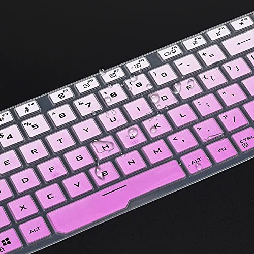 Justec Premium Keyboard Protector Cover Fit for Asus Tianxuan 15.6 inch/Tianxuan Plus 17.3 inch ASUS Flying Fortress 8 FA506 Gaming Laptop - Gradient Purple - Image 4