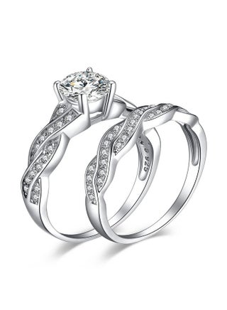 Wedding Bands Engagement Rings For Women, 14K Gold Plated 925 Sterling Silver Cubic Zirconia Promise Rings For Her, Infinity Anniversary 1.5Ct Simulated Diamond Ring Set Size 11 - pzsku/ZC2217FE18789A46C4CD2Z/45/_/1735214795/3daed924-ea4c-45a0-9ccd-fd7b1bd635d7