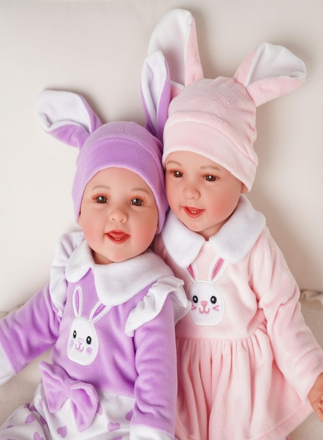 BABESIDE Baby Dolls Twins - 17'' Cute Soft Body Realistic Newborn Twin Dolls Real Life Baby Girl and Boy with Accessories 3+ Year Old Kids Gifts, Pretend Play, Collection - Image 3