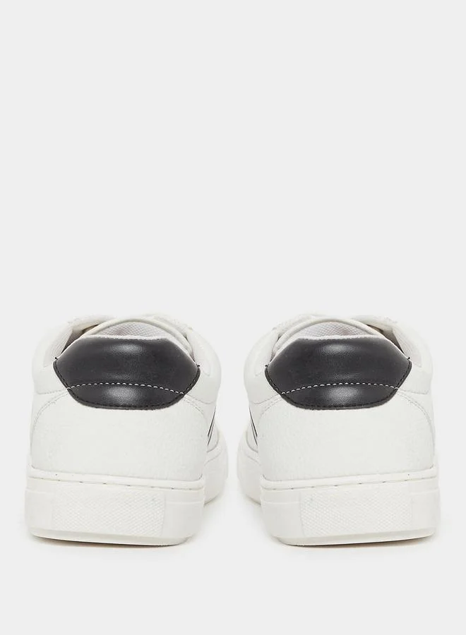 Styli Styli Twin Stripe Lace Up Court Sneakers