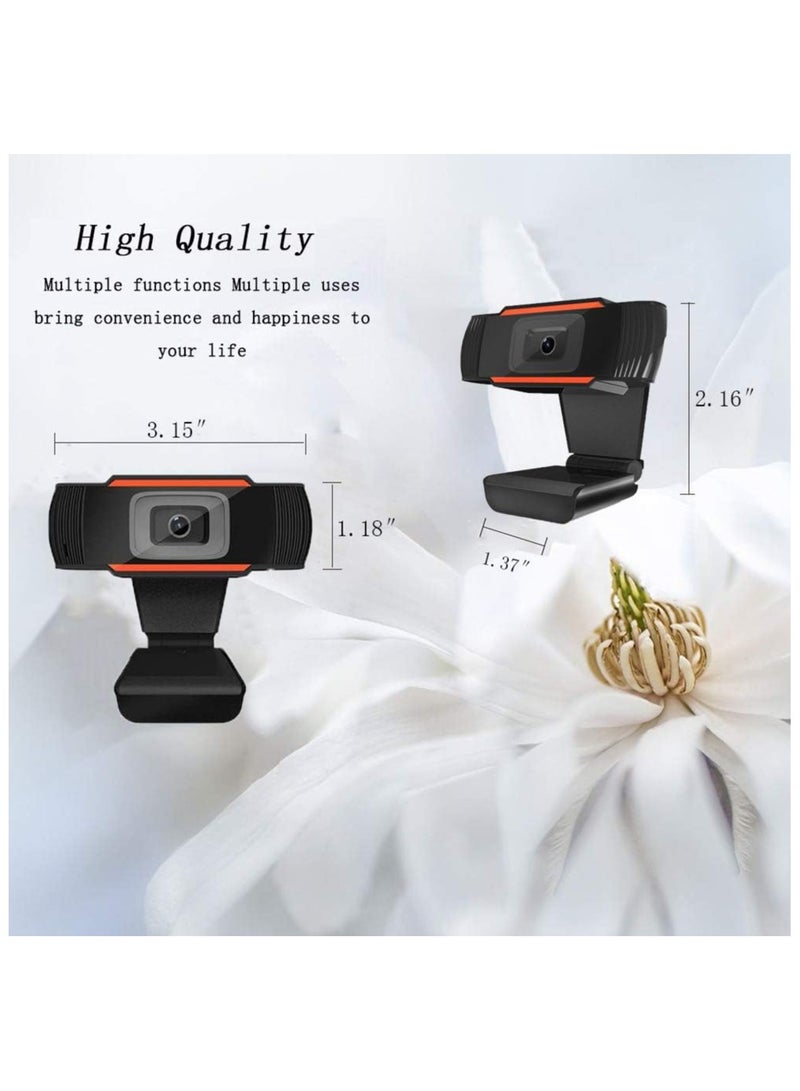 كاميرا ويب 720P HD مع ميكروفون – تركيز تلقائي – مناسبة للكمبيوتر واللابتوب والمكالمات والاجتماعات أونلاين - Image 2