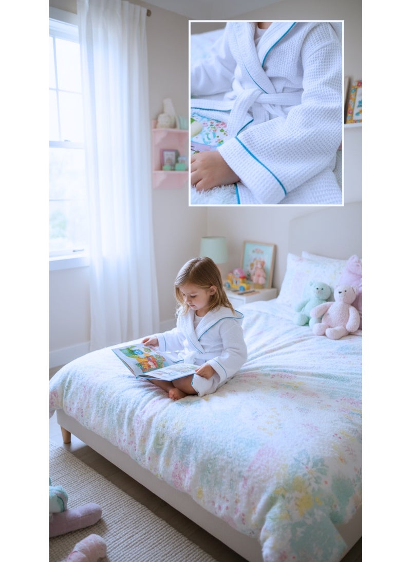 تى ام هوم TM Home روب أطفال وافر قطن مصري 100% | ناعم وآمن للبشرة – تصميم فاخر خفيف الوزن – مثالي بعد الاستحمام وفي الشتاء والصيف - Image 2