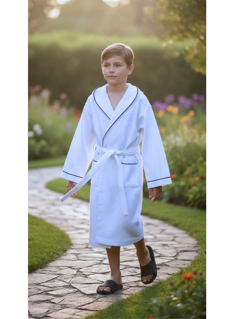 تى ام هوم TM Home روب أطفال وافر قطن مصري 100% | ناعم وآمن للبشرة – تصميم فاخر خفيف الوزن – مثالي بعد الاستحمام وفي الشتاء والصيف - Image 3