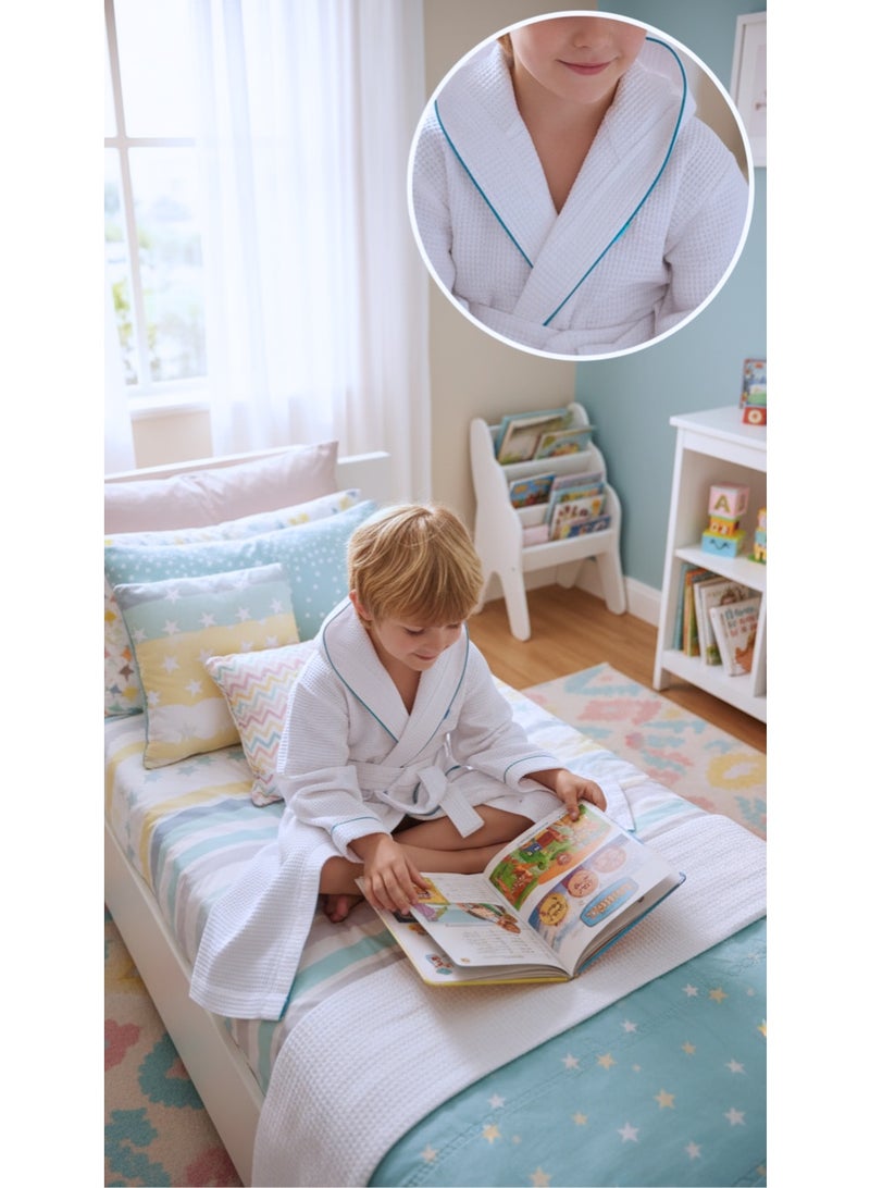 تى ام هوم TM Home روب أطفال وافر قطن مصري 100% | ناعم وآمن للبشرة – تصميم فاخر خفيف الوزن – مثالي بعد الاستحمام وفي الشتاء والصيف - Image 4