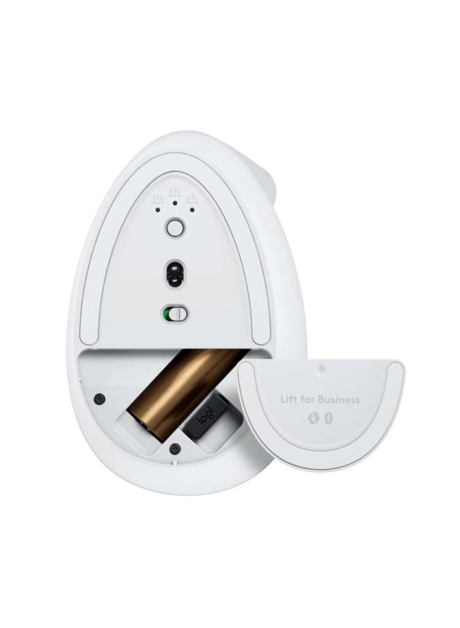Logitech Lift Vertical Ergonomic Mouse, Wireless, Bluetooth Or Logi Bolt USB Receiver, Quiet clicks, 4 Buttons, Compatible With Windows/macOS/iPadOS, Laptop, PC Off White - Image 5