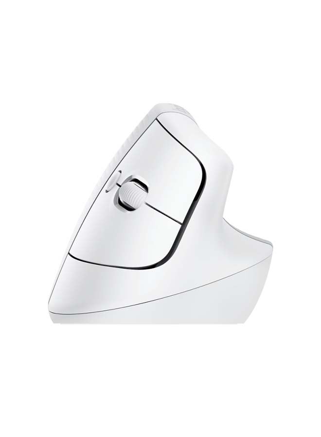 Logitech Lift Vertical Ergonomic Mouse, Wireless, Bluetooth Or Logi Bolt USB Receiver, Quiet clicks, 4 Buttons, Compatible With Windows/macOS/iPadOS, Laptop, PC Off White - Image 4