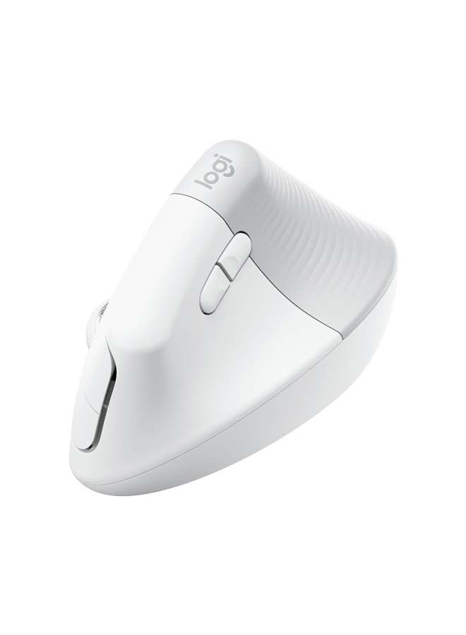 Logitech Lift Vertical Ergonomic Mouse, Wireless, Bluetooth Or Logi Bolt USB Receiver, Quiet clicks, 4 Buttons, Compatible With Windows/macOS/iPadOS, Laptop, PC Off White - Image 3