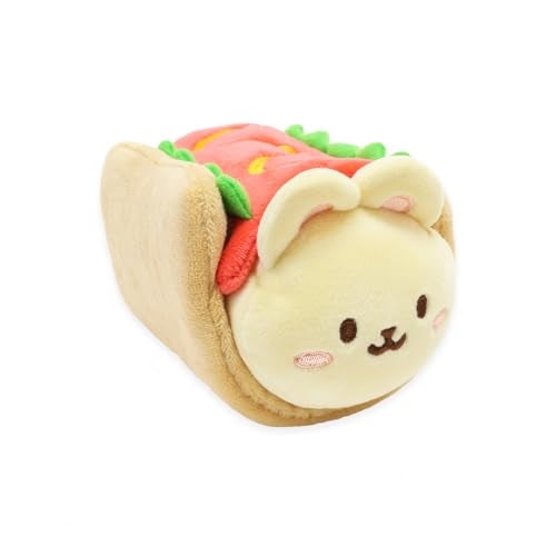 Anirollz Bunniroll Plush in Hotdog Outfitz Kawaii Bunny Stuffed Animal with Removable Costume Cute 6 Squishy Plush Toy Gift for Girls Kids - Image 1