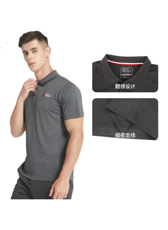 Alpint Mountain 3M Technology Quick-Dry Business Polo Shirt For Men, Summer Sports Outdoor Short-Sleeve Collared T-Shirt, Breathable - Image 3