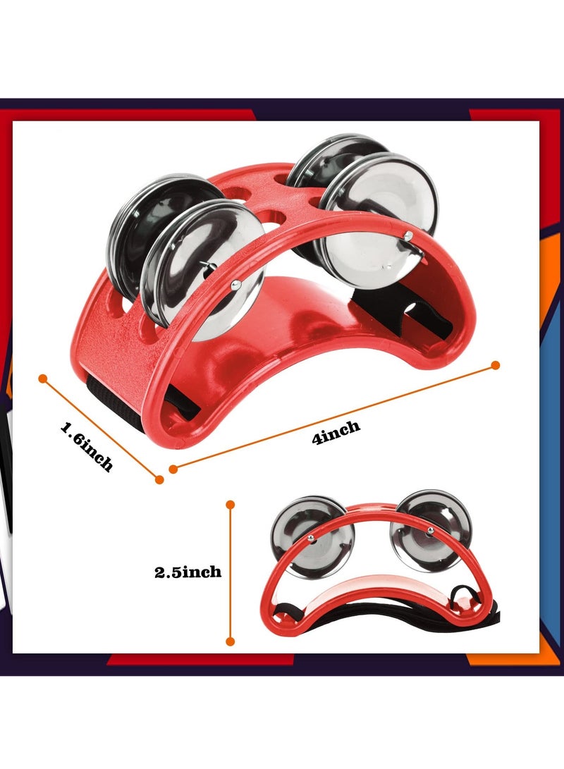SOLARAE Foot Tambourine Foot Step Rattle with Metal Jingles Bell Drum Accessory Instrument for Drum Instrument Guitar Playing for Musicians Singers Music Classes Bands - Image 5