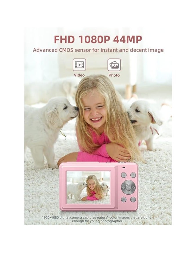 Generic Digital camera, FHD 1080P camera, digital point-and-shoot camera, 16x zoom anti-shake, compact small camera for boys, girls, children send 64G Memory Card  - Image 4