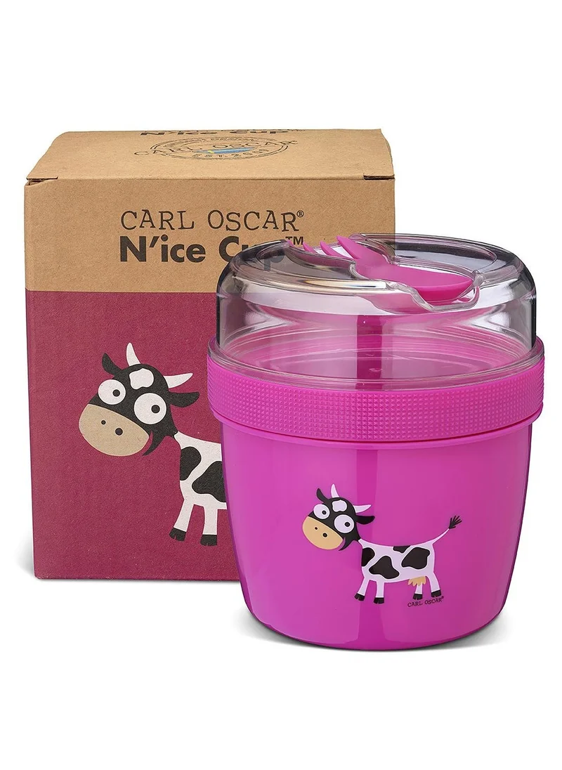 Carl Oscar Carl Oscar Sweden N'Ice Cup Lunch Box™ 0.5L With Cooling Pack + Upper Snack Compartment 0.3L - Purple