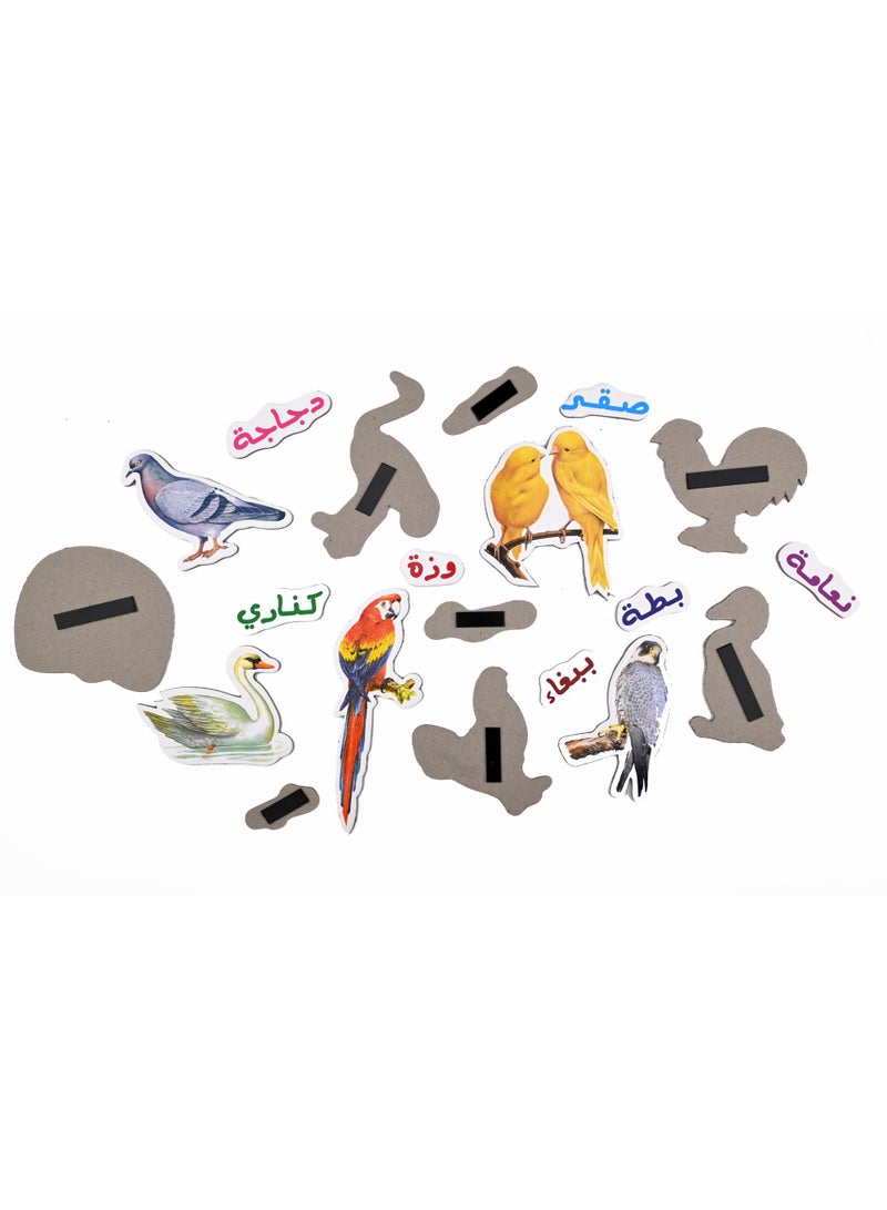 خشب الطيور مثبتة بمغناطيس بالخلف - Image 5