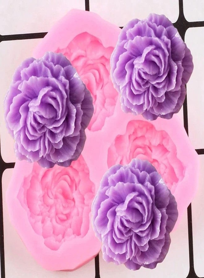 MATIN IMPEX 3-Cavity Rose Flower Silicone Mold for Fondant, Candy, Sugarcraft, Cupcake Toppers, Polymer Clay, Soap, Wax, and Craft Projects (CFM122) - Image 3