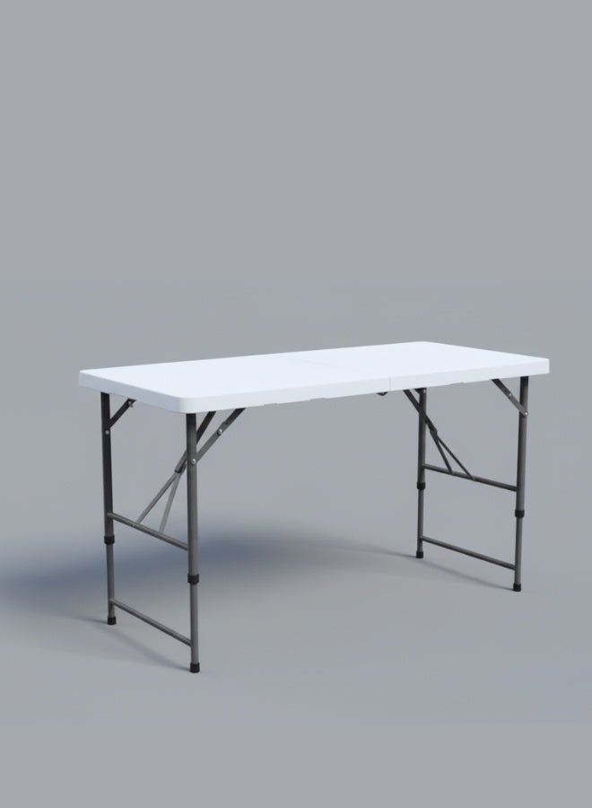 Marcolo 120x60cm Folding Table Heavy Duty, Portable Centerfold Table with Safety Lock, Compact Plastic Table for Indoor & Outdoor Use - Image 1