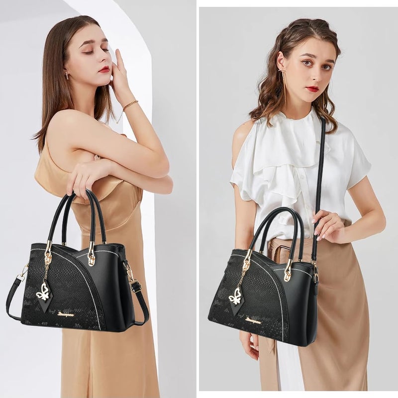 SiMYEER Satchel Purses and Handbags for Women Leather Crossbody Bags Shoulder Tote Bags - Image 2