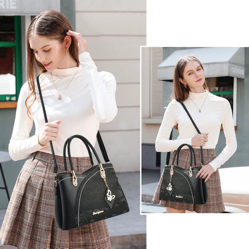 SiMYEER Satchel Purses and Handbags for Women Leather Crossbody Bags Shoulder Tote Bags - Image 3