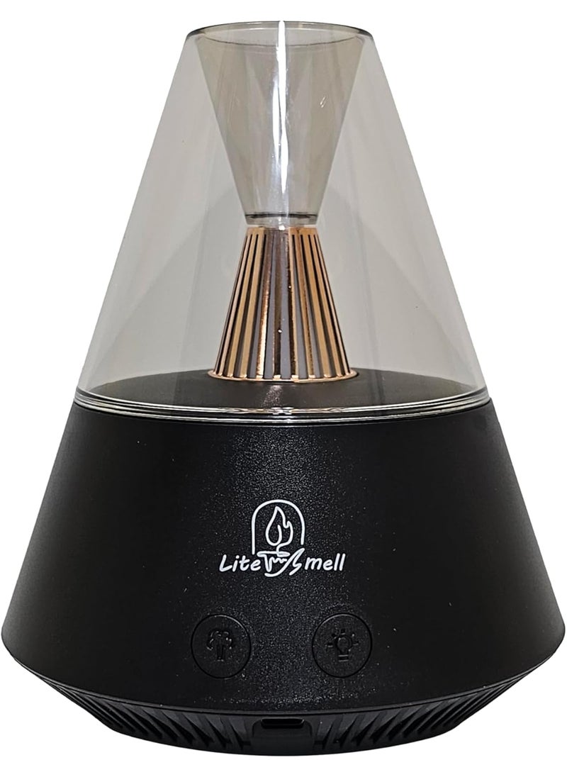 Generic - Lite smell Essential Oil Diffuser- Humidifier Vaporizer, Aromatherapy, Fragrant oil, 150 ml, Diffuser whith remote control, Safety switch black, ultrasonic, LLD-J33 - Image 1