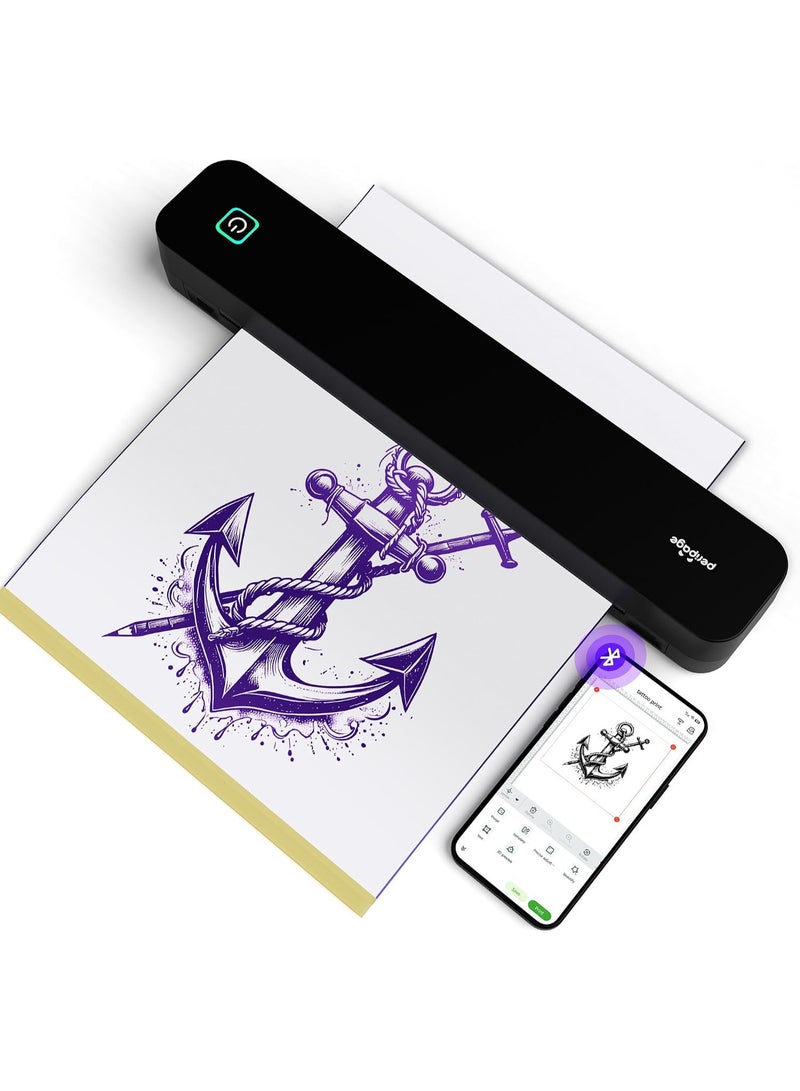 PeriPage P92 Tattoo Stencil Printer Thermal Temporary Tattoo Printer with Stencil Paper Compatible with Phone,Pad & PC - Image 1