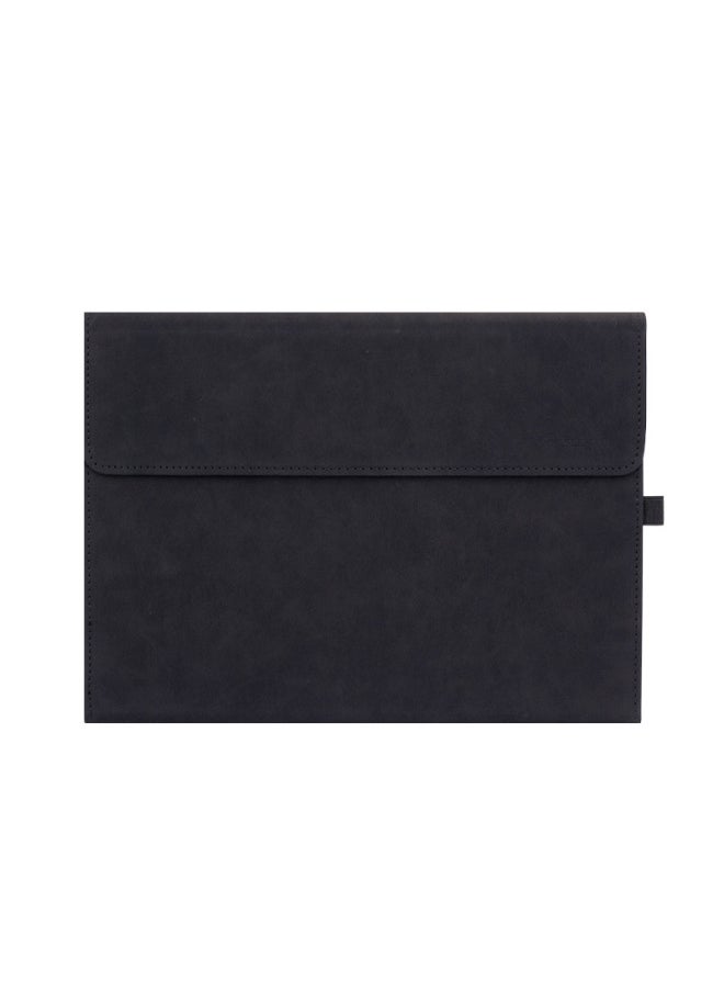 For Microsoft Surfacepro10/9/8 Protective Case Go2/3 Computer Bag Pro4/5/6/7 Protective Soft Case-Color:"Fashion Black" + South Africa Sheep Bar Fabric-Applicable Model:Surface Pro8 [soft Shell]]