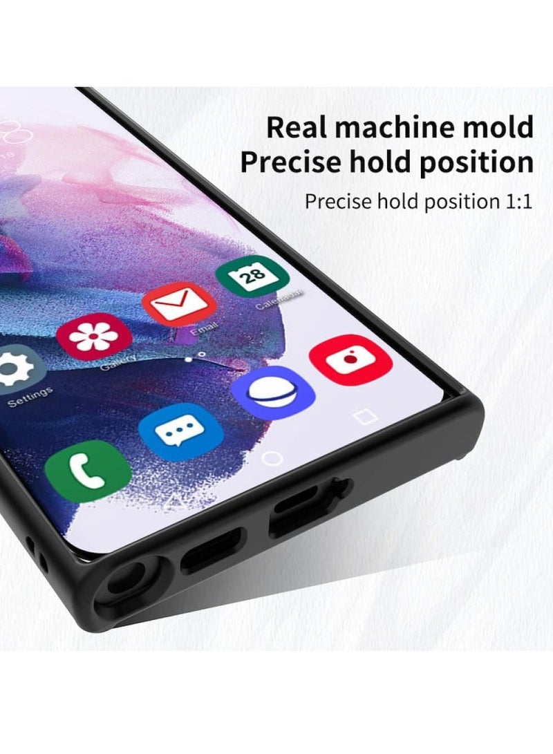 ELTRAZONE Galaxy S22 Ultra , Clear Crystal Armor Defender Design Hybrid Protective Case Cover Ring Holder Kickstand - Image 5