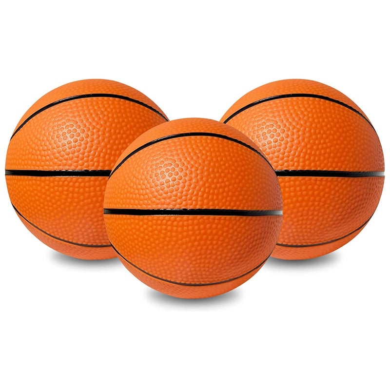 Botabee 5-Inch Mini Basketball Balls Set of 3 - Ideally Sized for Boys, Toddlers, and Mini Hoop Enthusiasts - Versatile for Indoor or Outdoor Play - Exciting Toy for Endless Games - Orange and Black - Image 1