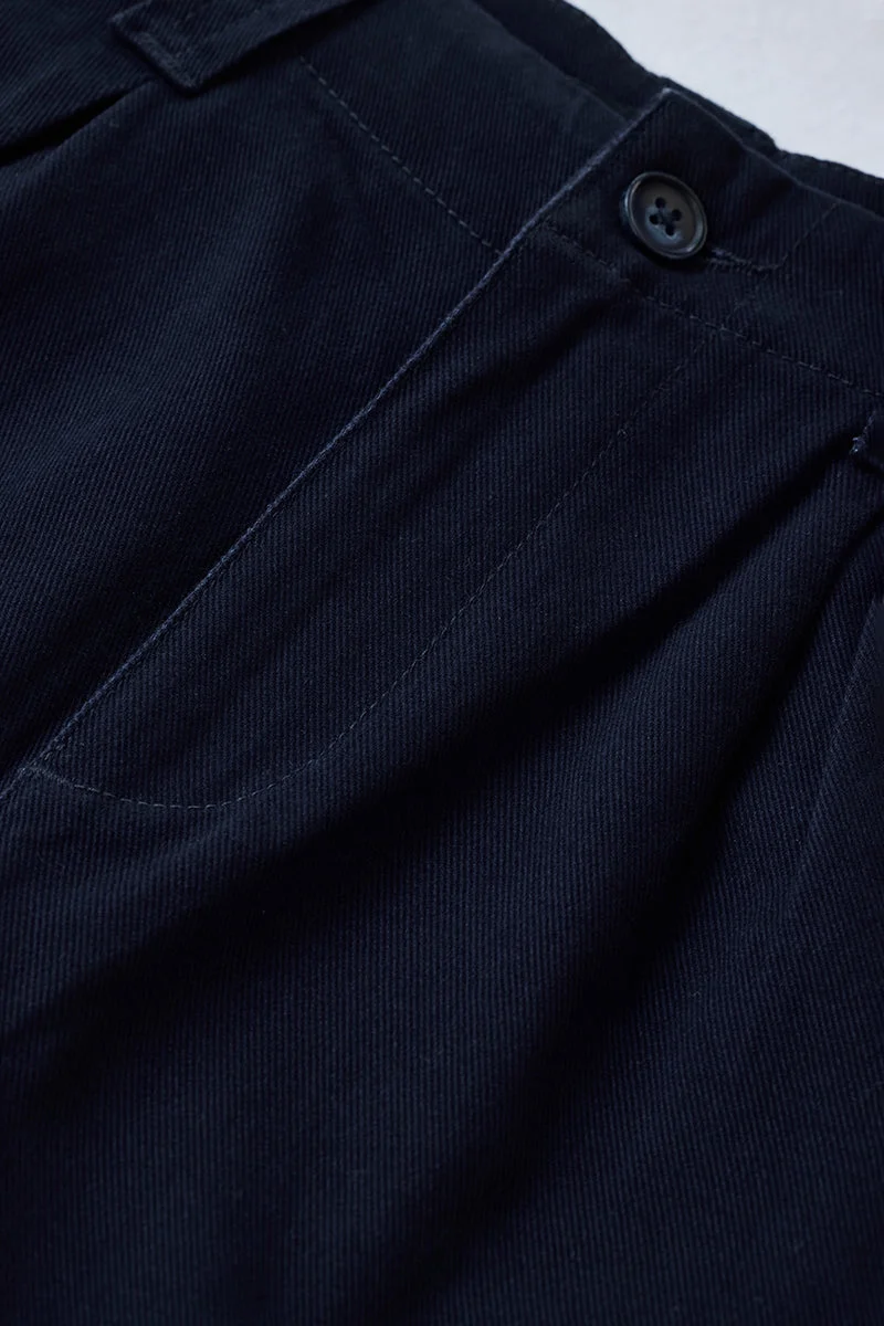 Snitch Navy Straight Fit Twill Cargo Pants for Men | Best Price UAE