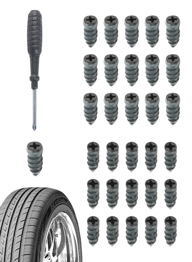 UBOG 30PCS Tire Plug Kit,Car Accessories Tire Plugs,Tire Repair,Tire Repair Screws,Tire Nail Repair Kit,Tire Repair Rubber Nail,Tire Screw Plug Repair Kit,Suitable for Car Motorcycle Truck - Image 1